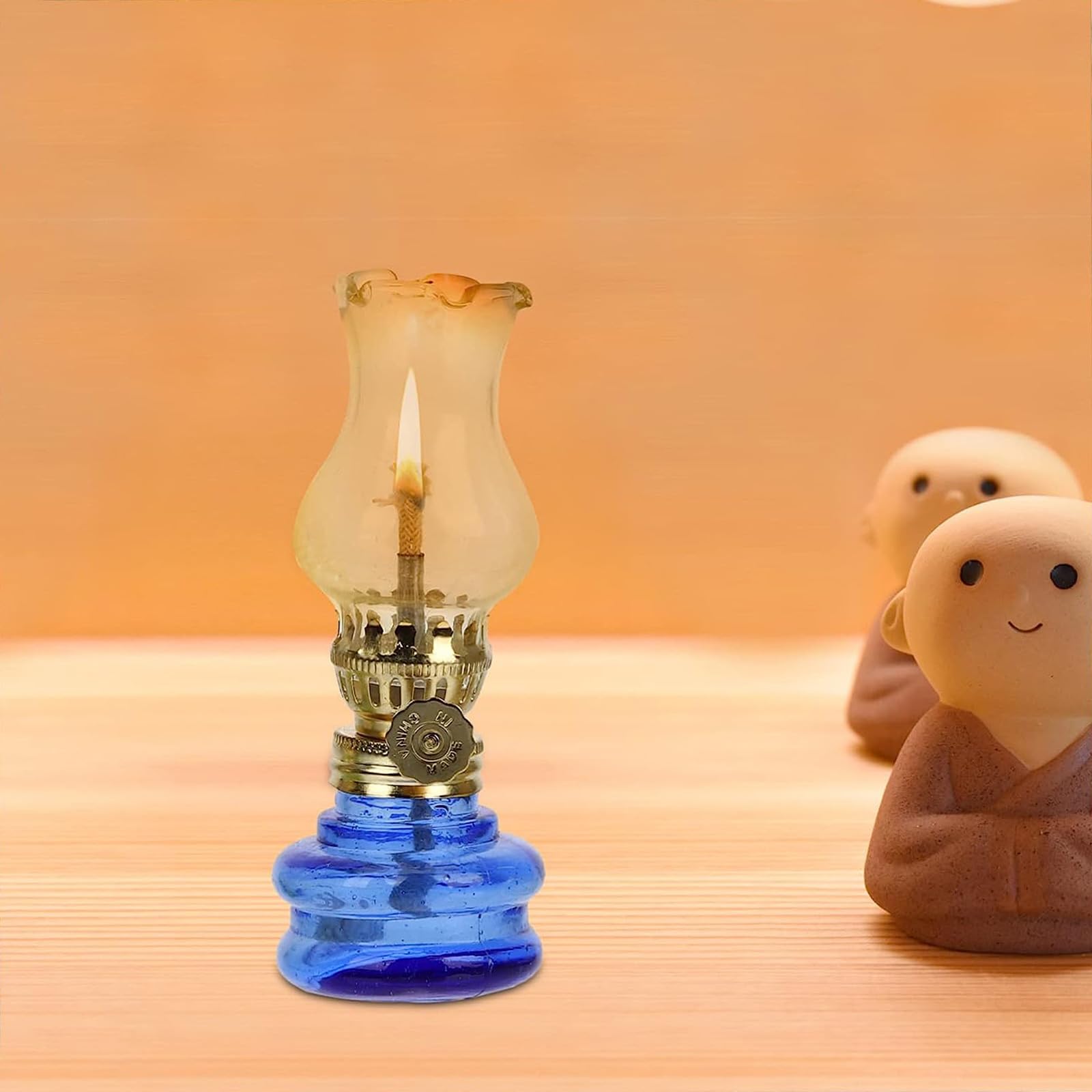 Amazon.co.jp: ビンテージ灯油ランプ 1 セット小さなガラスクリスタル